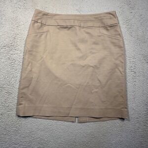 Banana Republic Tan Cotton Blend‎ Pencil Skirt Size 8 Business Casual Work